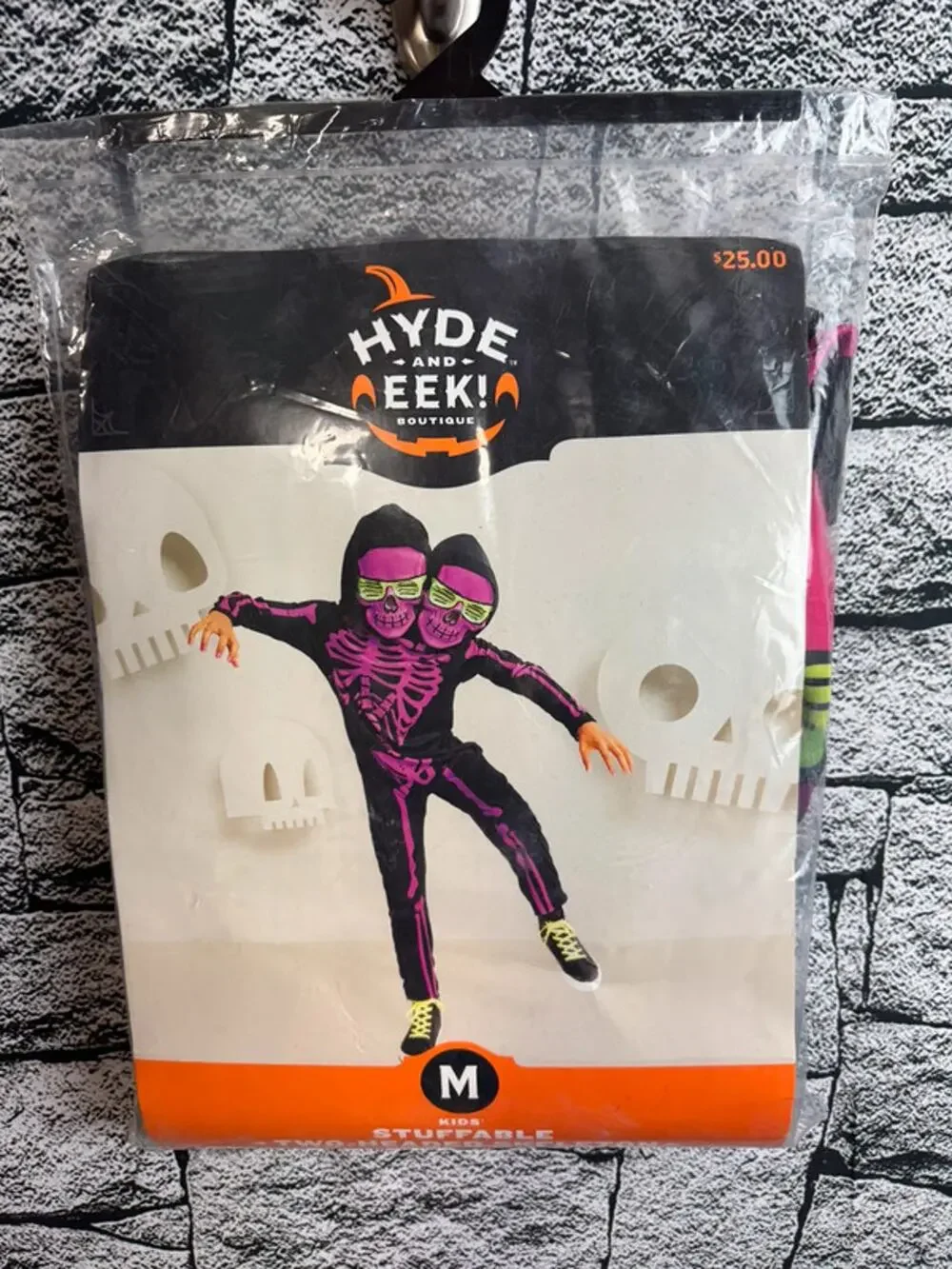 New Hyde and Eek Kids Stuffable Two Headed Skeleton Costume - Medium